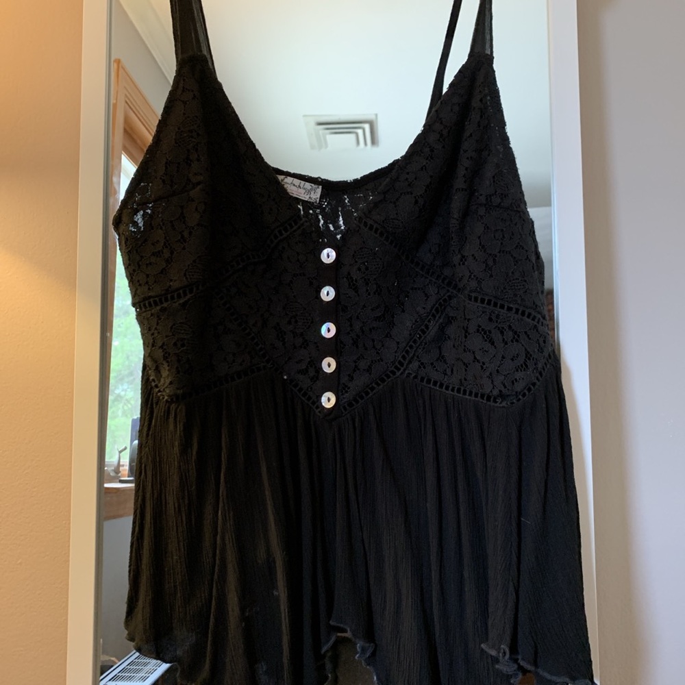 Free people button up baby doll shirt